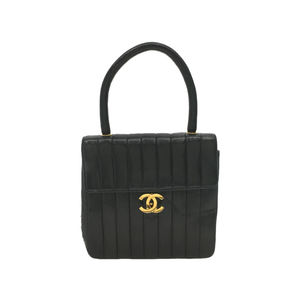 Chanel Mademoiselle Stripe Leather Handbag